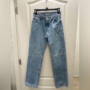 Levi's 501 Light Blue Straight Leg Jeans